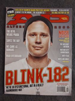 BLINK 182 MAGAZINE ALTERNATIVE PRESS TOM DELONGE COVER #279