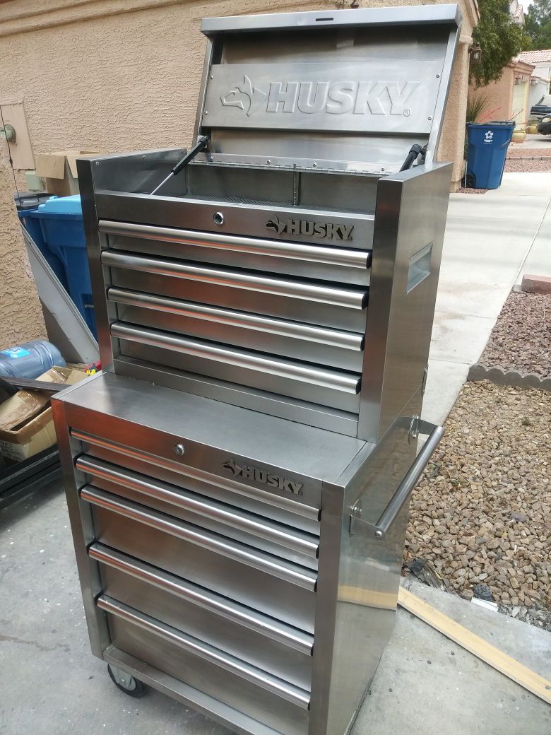 Husky Stainless Steel 2 pieces tool boxes for Sale in Las Vegas, NV Husky Stainless Steel Tool Box
