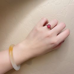 10k Yellow Gold Natural Ruby Ring