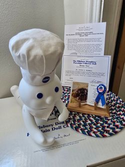 Pillsbury Doughboy Danbury Mint Collectible Porcelain Doll Recipe Time 1999