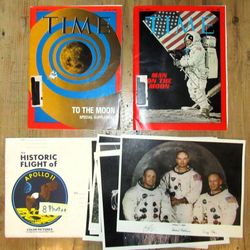 Appollo 11 Collectables - TIME Magazines and Souvenir Photos