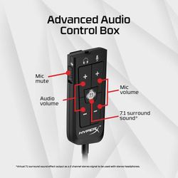 HyperX Amp USB Sound Card Audio Control for HyperX Cloud Gaming Headsets