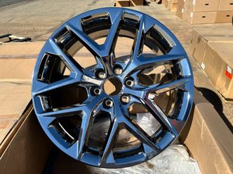 WE DELIVER (4) NEW 100% GENUINE GM SNOWFLAKE WHEELS TAHOE SILVERADO 22" CHROME 22X9 5668