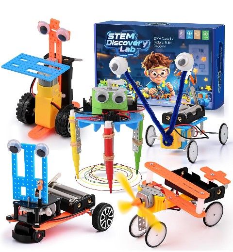 STEM Kits for Kids Ages 6-12, Science Kits for Kids, DIY STEM Gifts Toys for 6 7 8 9 10 11 12 13 Year Old Boy Birthday Gifts, Robot Building Science K
