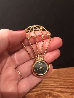Umbrella watch brooch