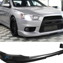 Fit 08-15 Mitsubishi Lancer EVO X OE Factory Style Front Bumper Lip Spoiler PU