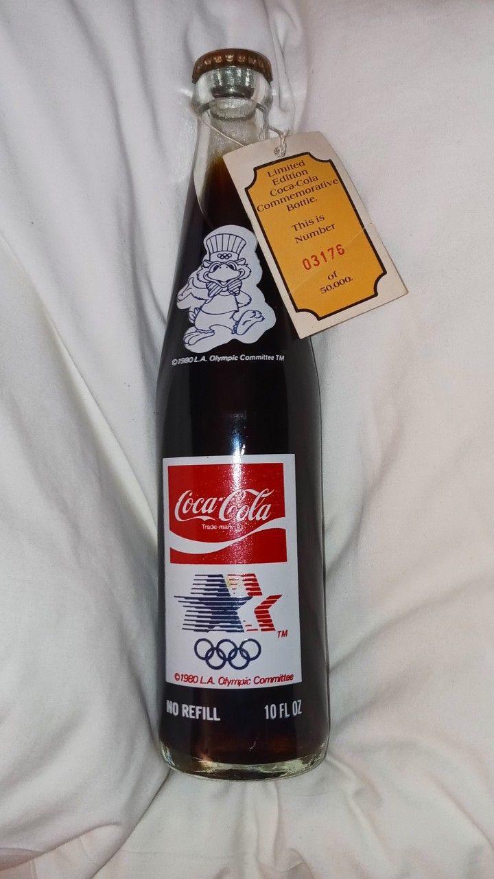 1985 Olympic Coke And Its Original Bottle