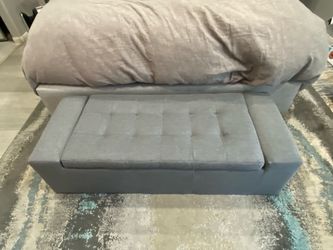 BELLEZE ARLINGTON TUFTED STORAGE LEATHER OTTOMAN BENCH