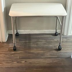 Rolling Adjustable Height Table / Child Desk with Casters