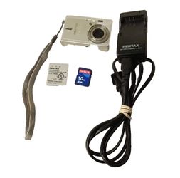 Pentax Optio S6 Digital Camera Silver With Battery, Charger, and 1GB SD Card