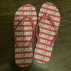 Juicy Couture Womens Slippers Sandal HotPink Flip-Flop Size 10 Used