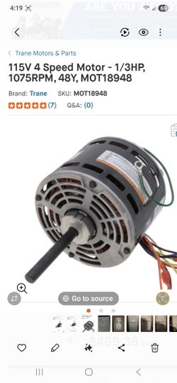 Trane Blower Motor 1/3HP