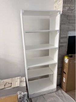 White 5 Shelf Bookcase