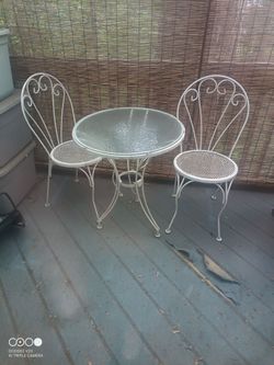 Small outdoor table and chairs