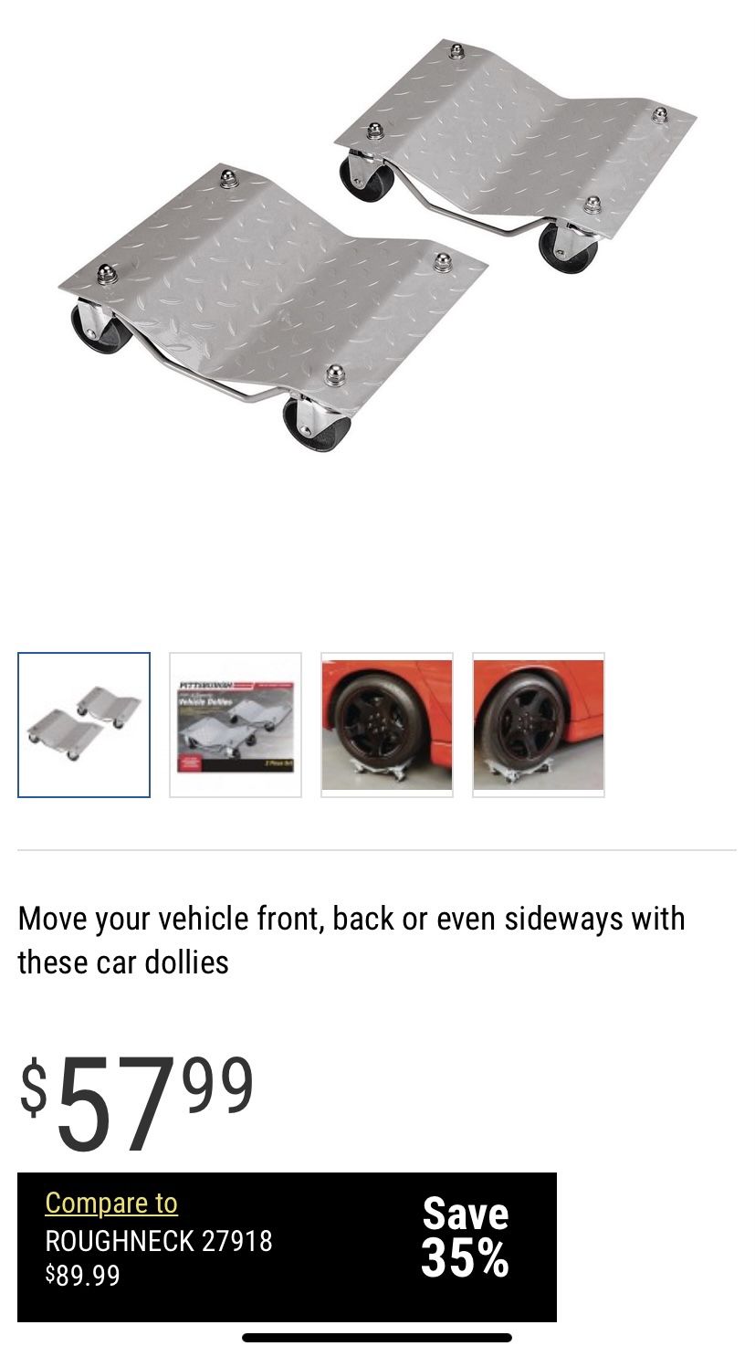 Car Dollies 1500# Per Dolly
