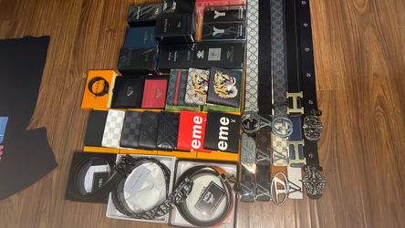 Designer colognes, wallets, belts, and more
