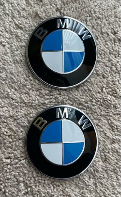 OEM Genuine BMW Hood/Trunk Emblem Badges – Set of 2