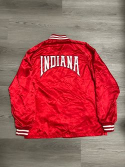 VTG Indiana Hoosiers Chalk Line Satin Jacket Size Medium Made In USA