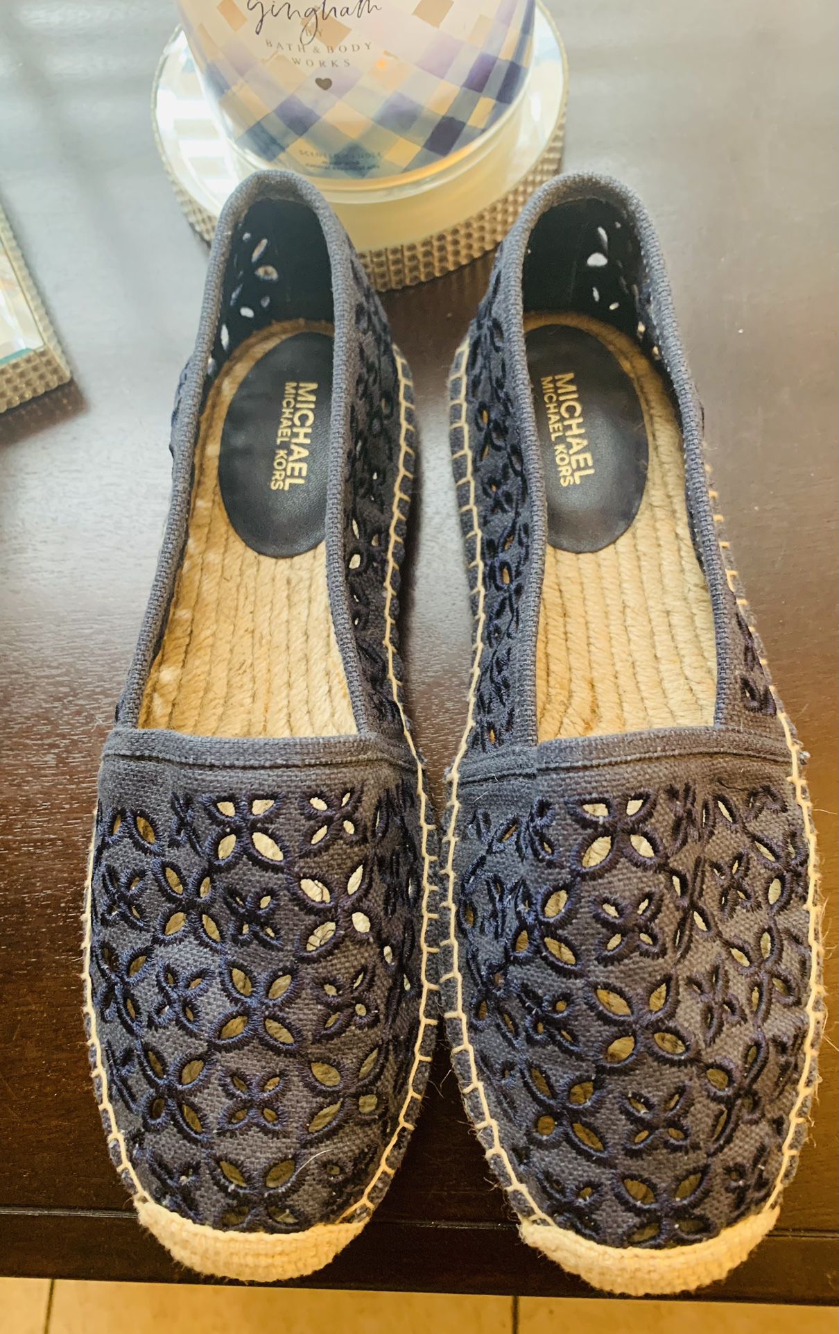 Michael Kors Navy Slip On Shoes 