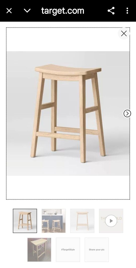 2 Solid Wooden Bar Stools Great Condition
