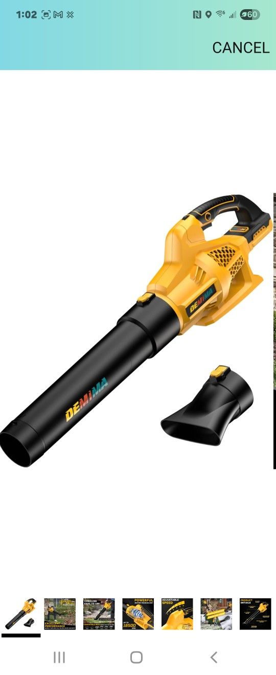 Cordless Leaf Blower For Dewal (No Battery)