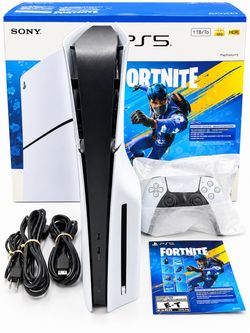 Brand New Open Box Sony PS5 Slim Disc Fortnite Edition 1TB- Firm
