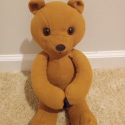 Vintage 1981 Fisher Price Teddy Bear With Velcro Hands 