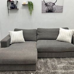 Sectional Gray Couch - Free Delivery