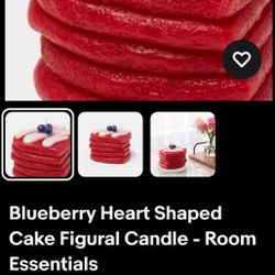 Blueberry Heart Shaped Cake Figural Candle - Room Essentials
