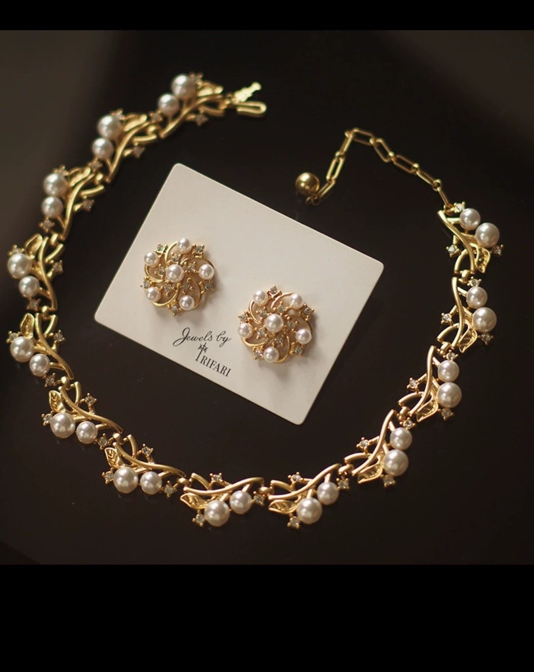 Copper With 18k Plated Gold Necklace And Earrings