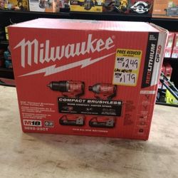 Milwaukee M18 Compact Brushless 2-Tool Combo Kit
