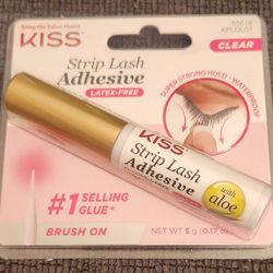 KISS Strip Lash Adhesive, Lash Glue, 24hr Strip Eyelash Adhesive, Clear, 0.17 oz.