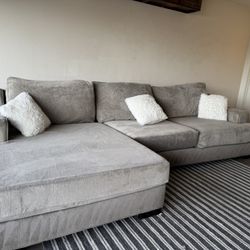 Gray Living Spaces Delano Sectional Sofa Couch Sala 