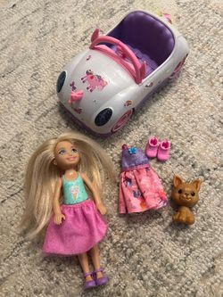 Barbie Chelsea Toy Car Set, Unicorn Theme