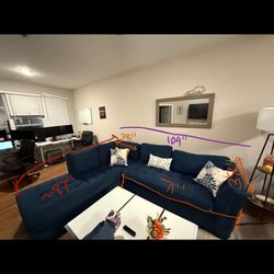 Couch + Carpet + Mirror 