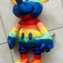 NWT Disney Store Rainbow Mickey Exclusive Limited Edition Striped Satin Pride