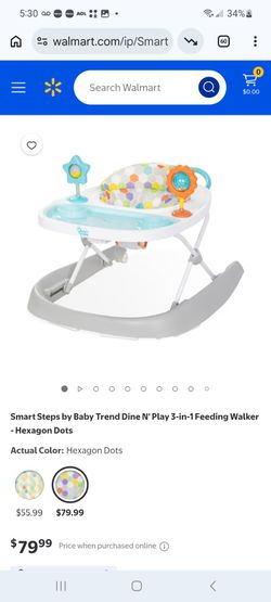 Smart Steps by Baby Trend Dine N' Play 3-in-1 Feeding Walker $60