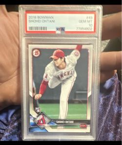2018 Bowman Shohei Ohtani #49 RC 1st Appearance in MLB PSA 10 Los Angeles Angels