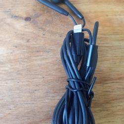 HEADPHONES BLACK WIRED FOR APPLE IPHONE 