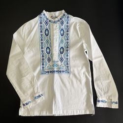 Boys’ Authentic Ukrainian Vyshyvanka – Embroidered Cotton Shirt
