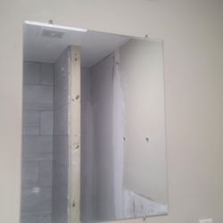 Mirror 24 X 30 And Light Fixture