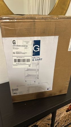 Three tier metal cart