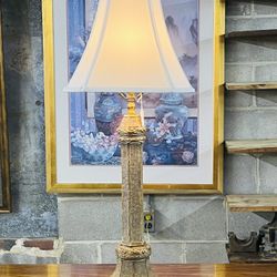 Tall Lamp With Brown Shade 