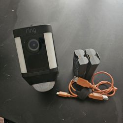 Ring Spotlight Cam Plus Battery Black With Solar Panel 