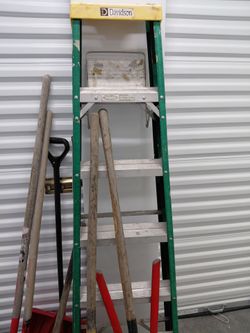 Tools and ladder