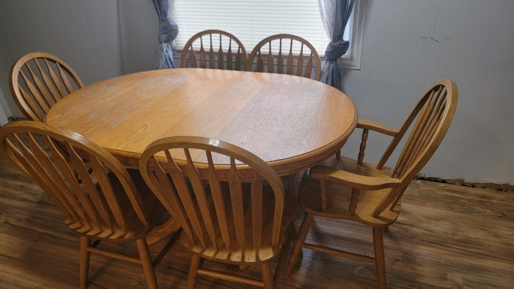 Solid Wood Dining Table And Chairs