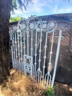 Custom Ornate Heavy Entry Iron Gate Wide