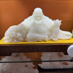Jade Laughing Buddha Statue