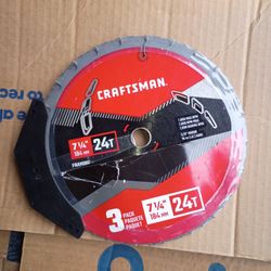 Crafterman Saw Blades 7 1/4 New 3 Pk