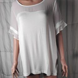 Womans Blouse Size XL White Worthington